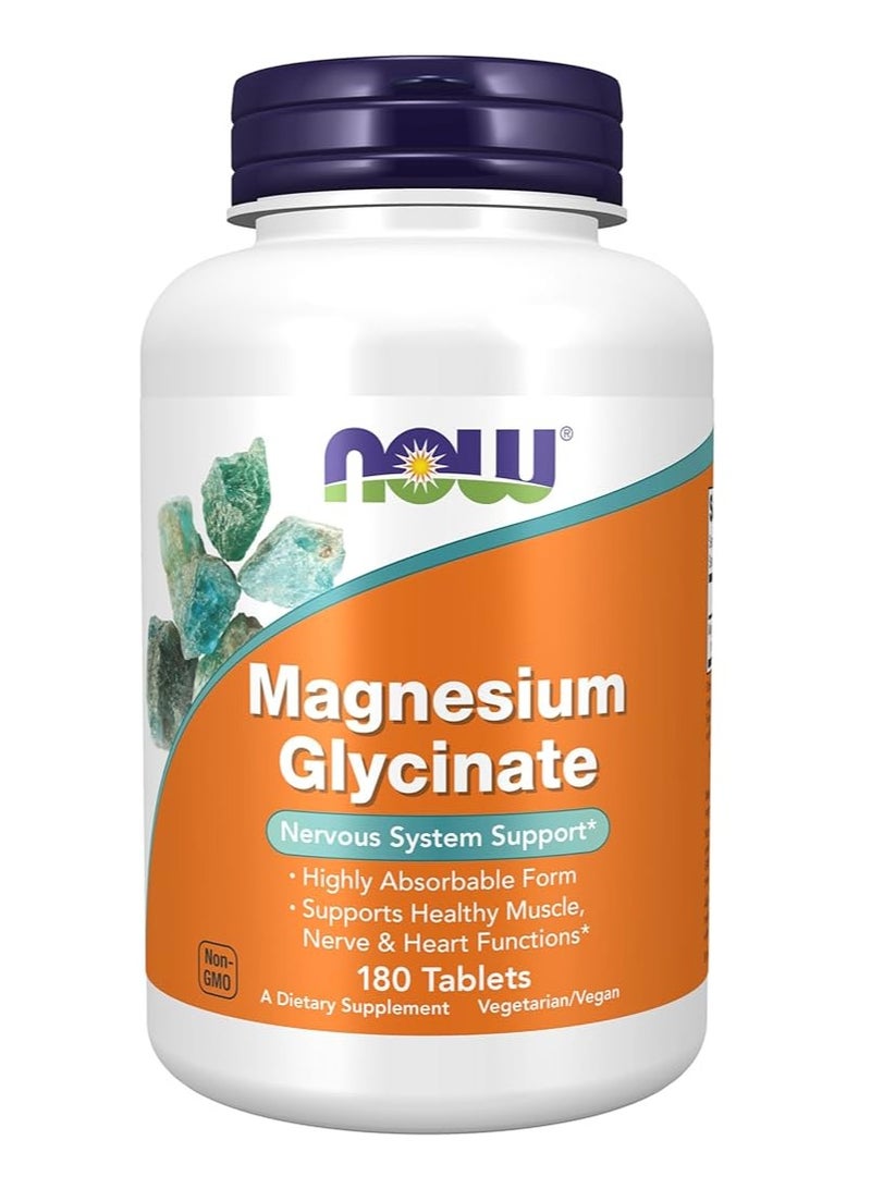 now Magnesium Glycinate -180 Tablets - Image 1