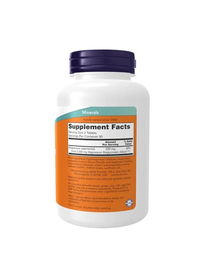 now Magnesium Glycinate -180 Tablets - Image 2