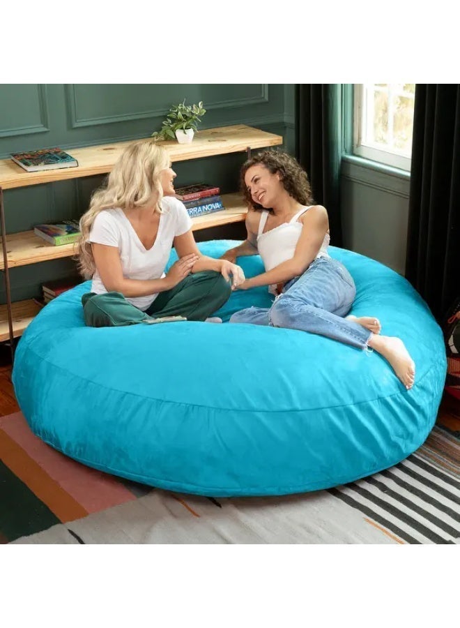 Comfy XXL Cocoon Aqua Blue Bed size Family Bean Bag 135 x 135 Cm - Image 1