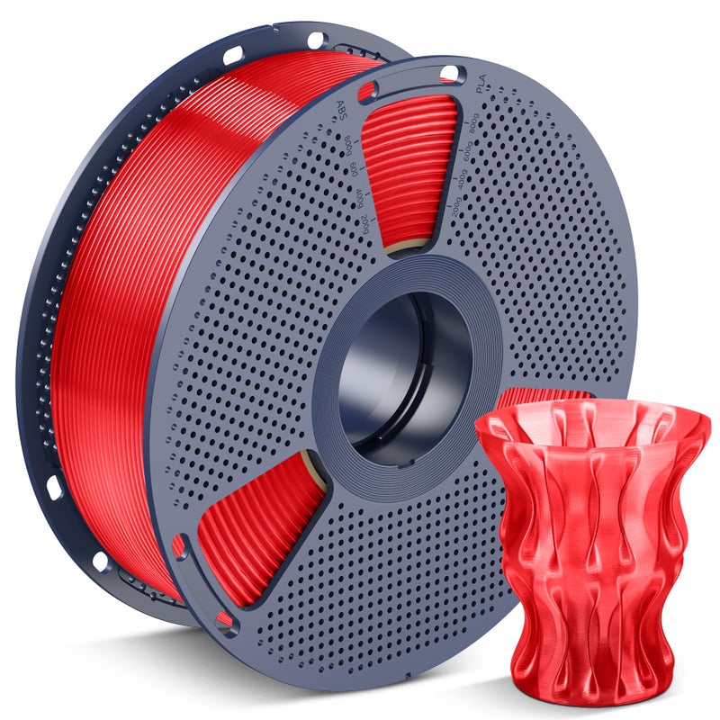 SUNLU 3D Printer Filament, Neatly Wound PLA Filament 1.75 mm, Dimensional Accuracy +/- 0.02mm, Fit Most FDM 3D Printers, 1kg Spool (2.2lbs), 330 Meters, Transparent 3D Printing Filament, Clear Red - Image 1