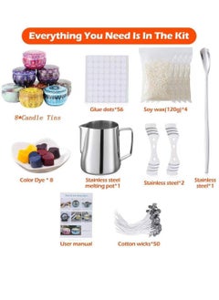 Generic Candle Making Kit DIY Handmade Candle Craft Tools Including Beeswax Wicks Tin Cans Spoons Wax Wicks and Other Candle Making Tools  - Image 2