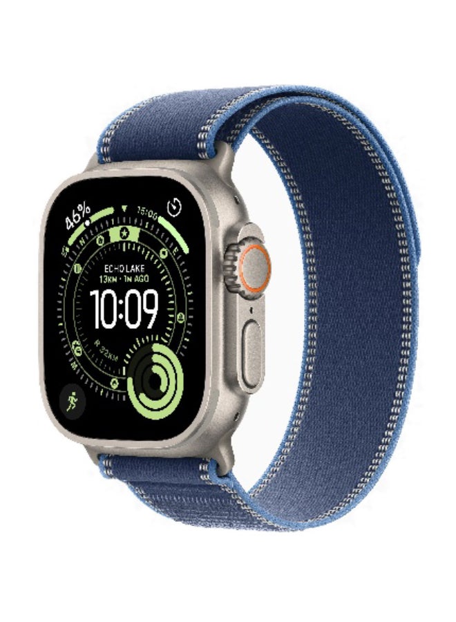 Watch Ultra 3 GPS + Cellular 49mm (International Version) Natural Titanium Case With Blue/Bright Blue Trail Loop - S/M