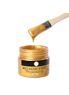ASK VARK WALA ASK VARK WALA Acrylic Paint Metallic Gold Non Toxic Non Fading 100ml Gold Leaf Paint for Art Painting Handcrafts Ideal for Canvas Wood Clay Fabric Ceramic Gold 