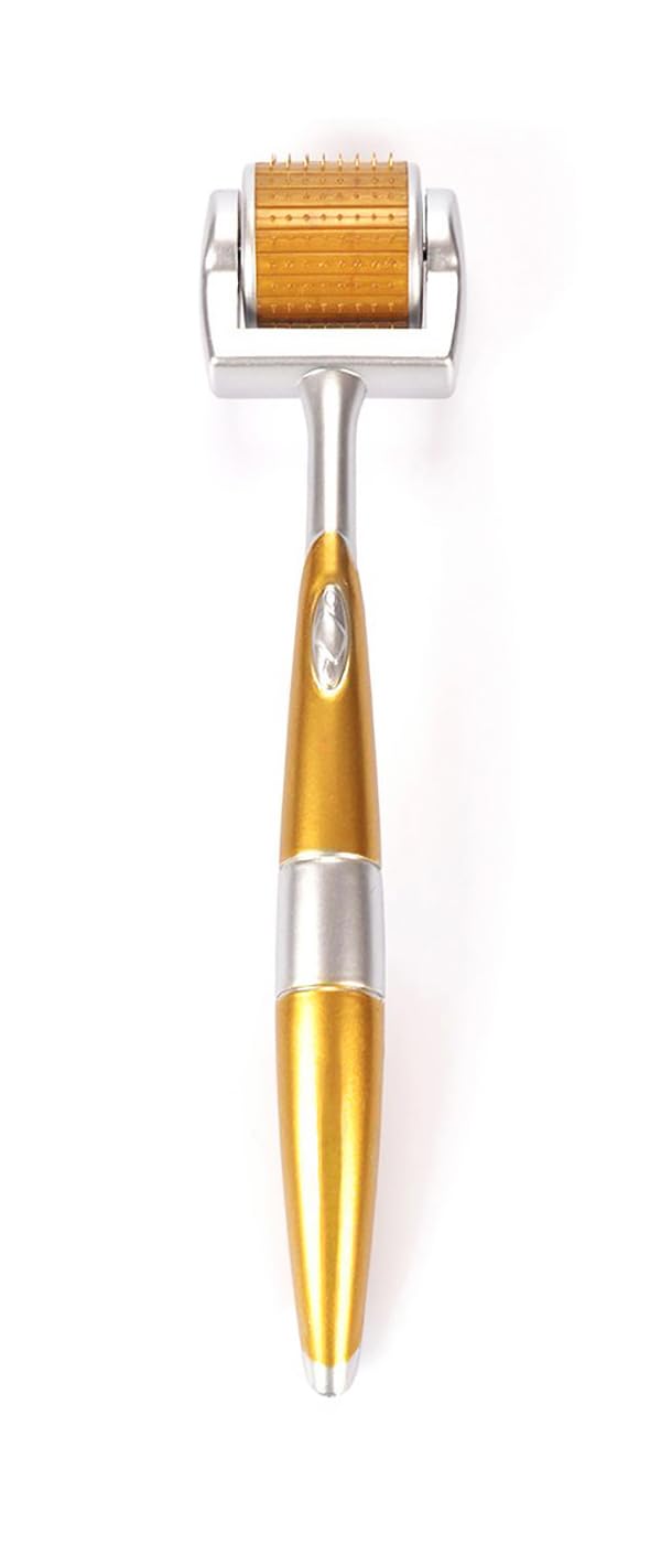 Professional Derma Roller 192 Individual Real Needles Titanium Micro Needles Microneedling Roller for Home Use with Storage Case User Manual
