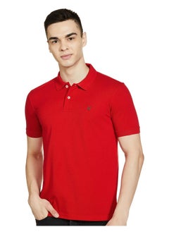 ألين سولي قميص بولو ألين سولي تانجو أحمر بقصّة عادية للرجال (AMKP317G04240_Tango Red_M)  - Image 1
