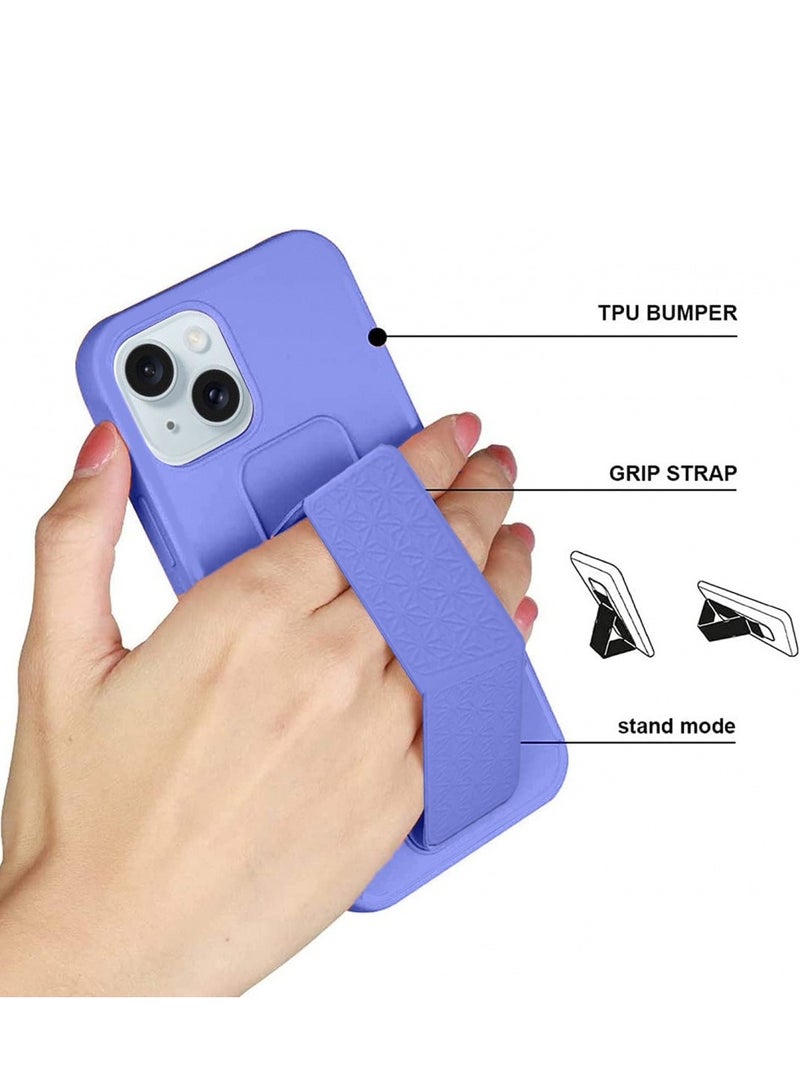 Techie Soft Smooth Silicone Cover With Magnetic Secure Hand Grip Case and Inner Microfiber Lining for Apple iPhone 15 – Purple - Image 2