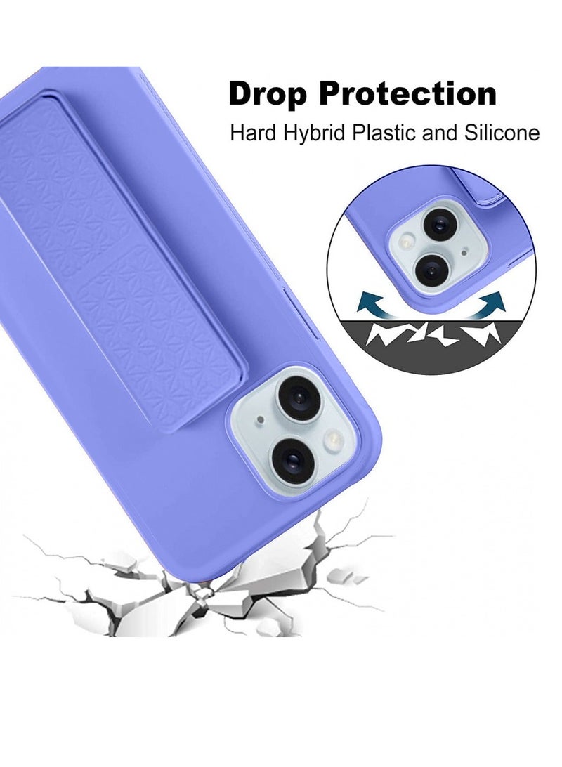 Techie Soft Smooth Silicone Cover With Magnetic Secure Hand Grip Case and Inner Microfiber Lining for Apple iPhone 15 – Purple - Image 5