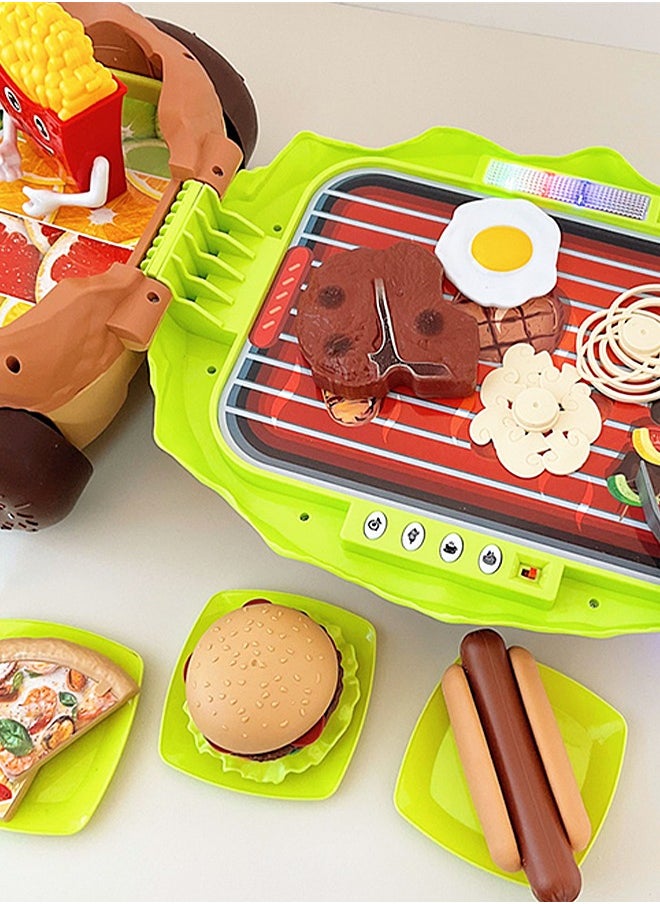 Hamburger Toy Car - Barbecue Toy - Cooking Playset - Play House Toy - Mini Furniture - Kids Kitchen - Pretend Play