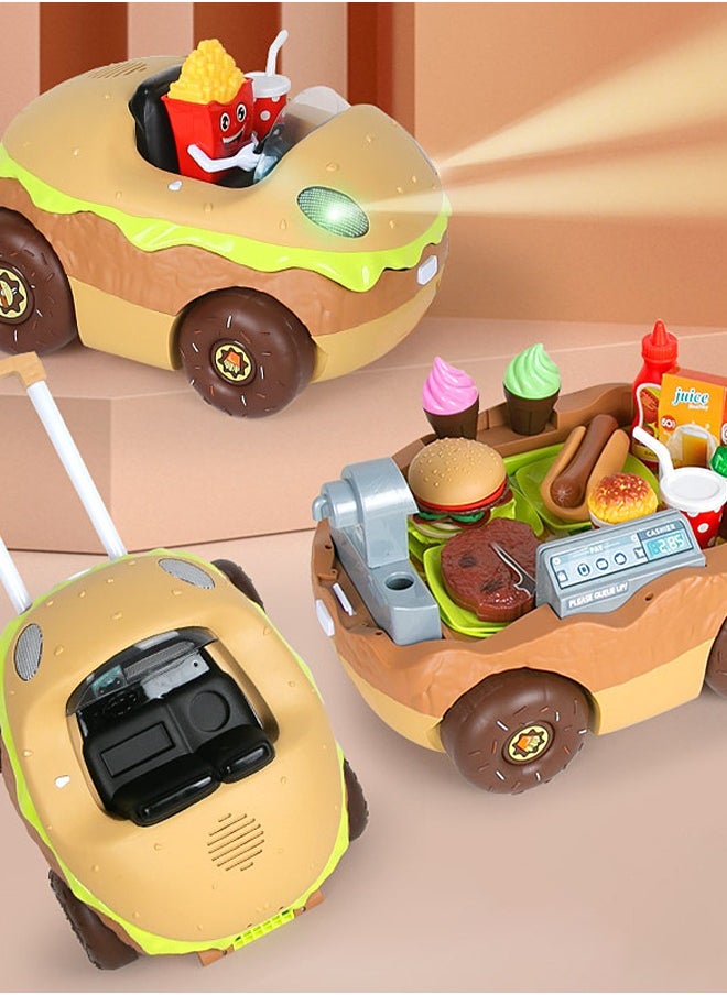Hamburger Toy Car - Barbecue Toy - Cooking Playset - Play House Toy - Mini Furniture - Kids Kitchen - Pretend Play