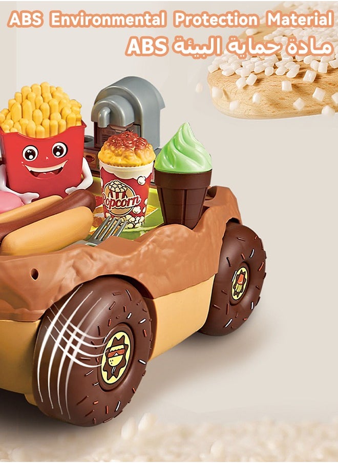 Hamburger Toy Car - Barbecue Toy - Cooking Playset - Play House Toy - Mini Furniture - Kids Kitchen - Pretend Play