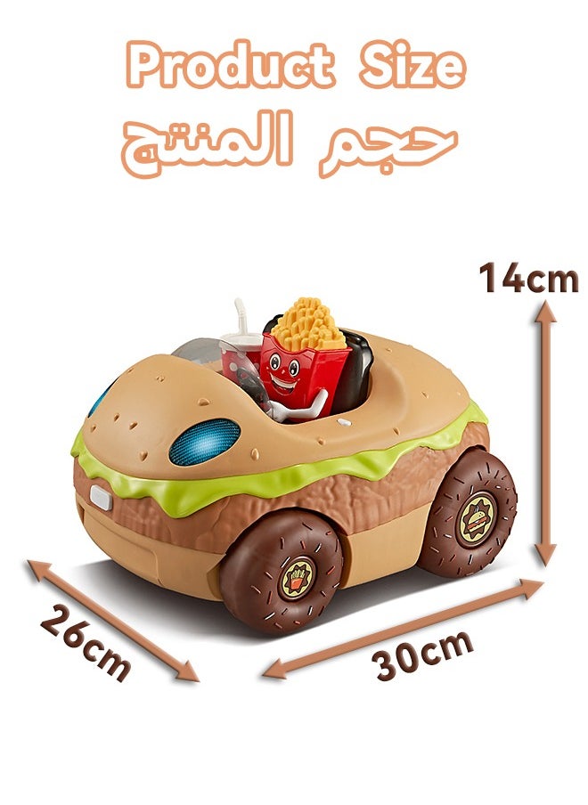 Hamburger Toy Car - Barbecue Toy - Cooking Playset - Play House Toy - Mini Furniture - Kids Kitchen - Pretend Play