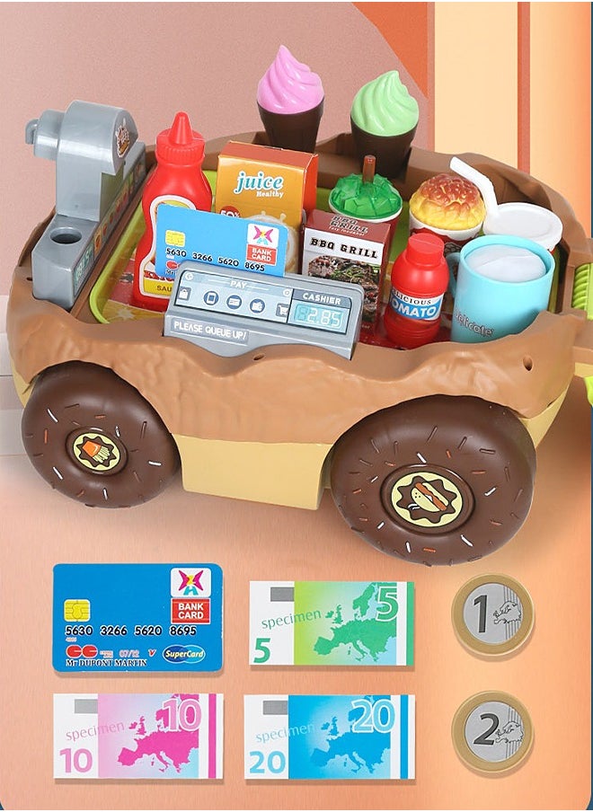 Hamburger Toy Car - Barbecue Toy - Cooking Playset - Play House Toy - Mini Furniture - Kids Kitchen - Pretend Play