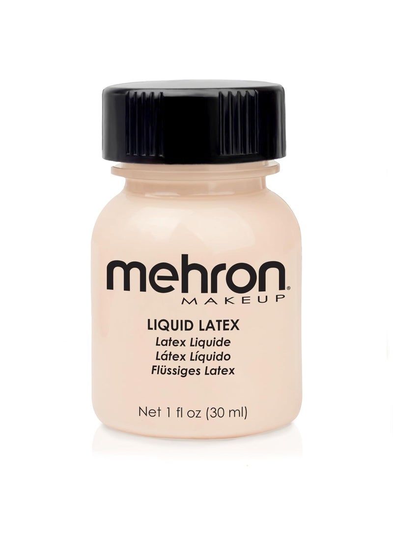 mehron - Mehron Makeup Liquid Latex | SFX Makeup | Halloween | Latex Glue for Skin | Prosthetic Glue 1 fl oz (30 ml) (Light Flesh) - Image 1