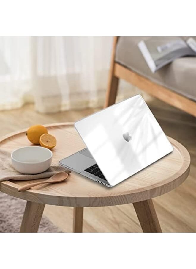 Case Compatible For Macbook Air 13 Inch 2022 2021 2020 2019 2018 Release M1 A2337 A2179 A1932 With Retina Display Touch Id Laptop Plastic Hard Shell Cover Smooth Shiny Surface Crystal Clear