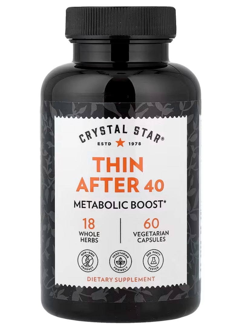 Crystal Star, Thin After 40, 60 Vegetarian Capsules - Image 1