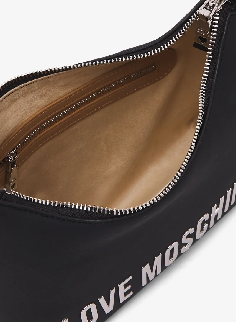 Love Moschino Logo top handle zip through shoulder bag