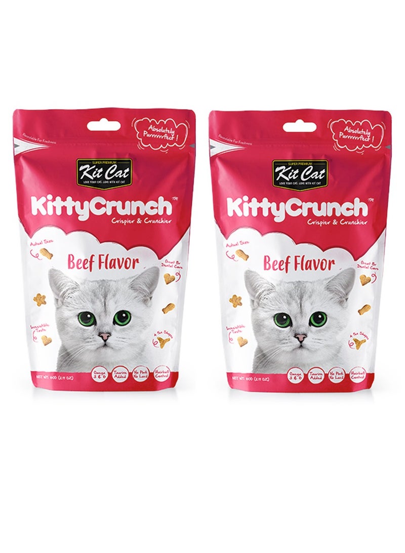 كيت كات قطعتان من كيتي كرانش بنكهة لحم البقر 2 × 60 جم - Image 1