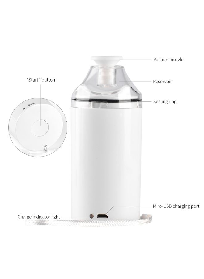 NIBEMINENT Handheld Mini Cordless USB Rechargeable Vacuum Sealer Machine With Reusable Zipper Bags White - Image 2