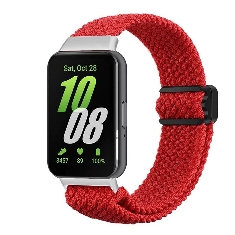 سوار ساعة ذكية سوار نايلون حلقي متوافق باللون أسود قابل للتعديل مع Samsung Galaxy Watch بملاءمة قابلة للتعديل وحزام بديل - Image 5