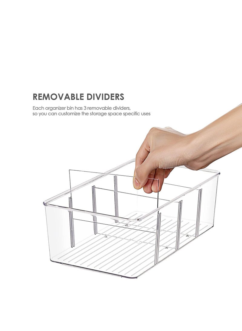 2 PACK Food Storage Organizer Bin Box Container ,Fridge Organization