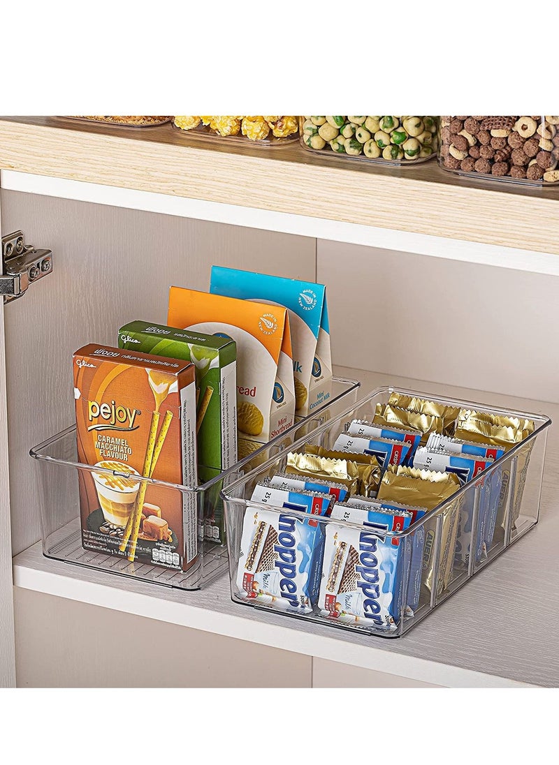 2 PACK Food Storage Organizer Bin Box Container ,Fridge Organization
