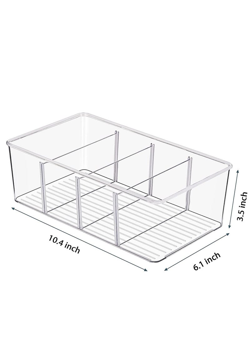 2 PACK Food Storage Organizer Bin Box Container ,Fridge Organization