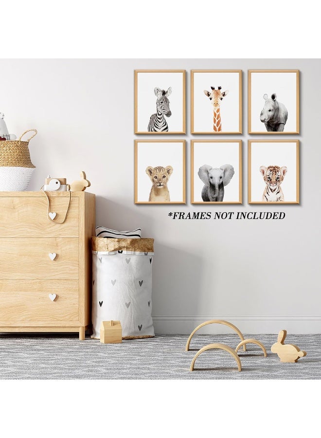 calmart Nursery Baby Room Wall Art Decor, Jungle Nursery Baby Animals Nursery Decorations, Cute Nursery Safari Decor Baby Bedroom Decorate(8"x10", UNFRAMED)(Jungle) - Image 5