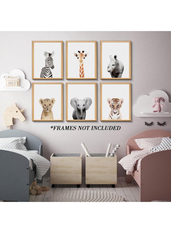 calmart Nursery Baby Room Wall Art Decor, Jungle Nursery Baby Animals Nursery Decorations, Cute Nursery Safari Decor Baby Bedroom Decorate(8"x10", UNFRAMED)(Jungle) - Image 3