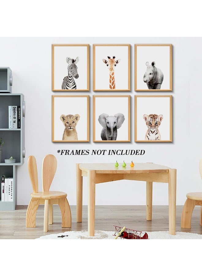 calmart Nursery Baby Room Wall Art Decor, Jungle Nursery Baby Animals Nursery Decorations, Cute Nursery Safari Decor Baby Bedroom Decorate(8"x10", UNFRAMED)(Jungle) - Image 4