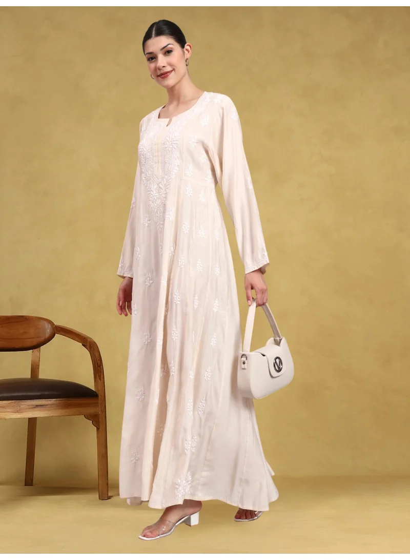 Alaya Hand Embroidered Chikankari Chanderi Jalabiya-AL4088