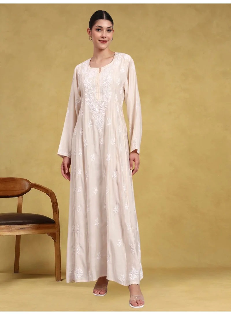 Alaya Hand Embroidered Chikankari Chanderi Jalabiya-AL4088