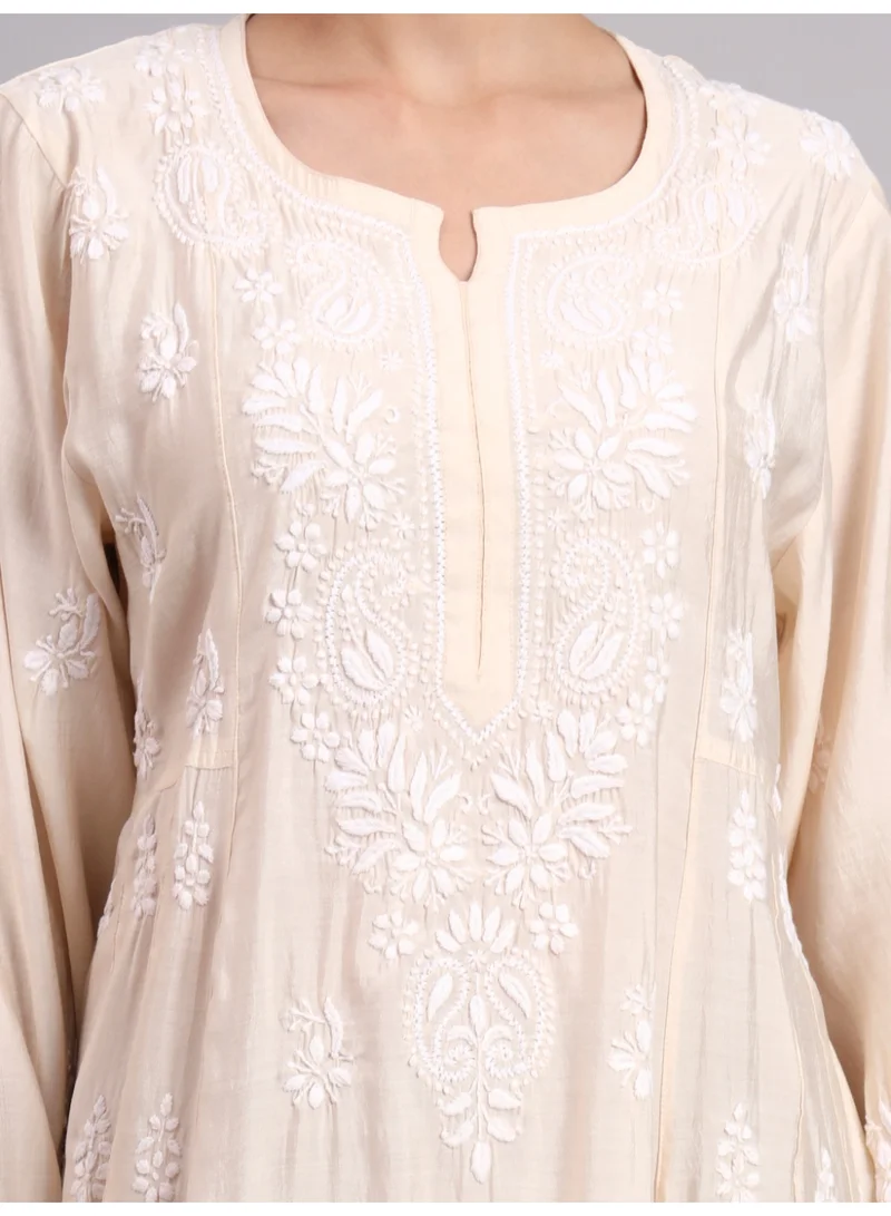 Alaya Hand Embroidered Chikankari Chanderi Jalabiya-AL4088