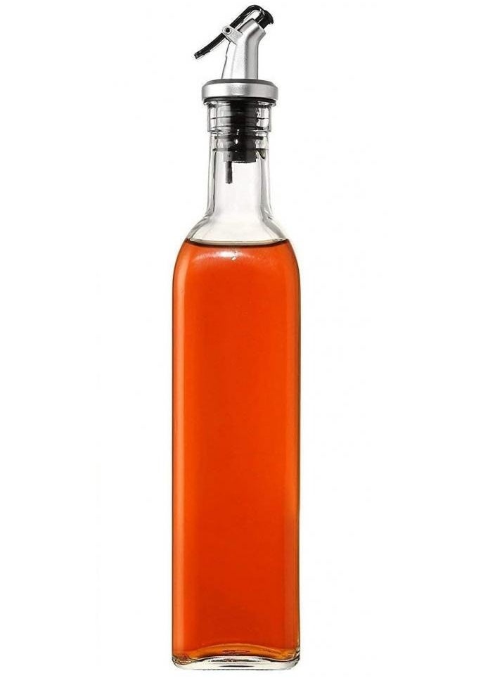 Alissa - Glass Oil Bottle and Vinegar Pouring Dispenser, Condiment Set, Cruet, Seasoning for Dining Table and Kitchen, Airtight and Non-drip Bottle Stoppers, Glass (Pack of 2) (250ml) - Image 1