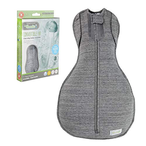 Woombie Convertible Swaddle Blanket with Vent, Twilight/Heathered Gray, 5-13 Pound - Image 1