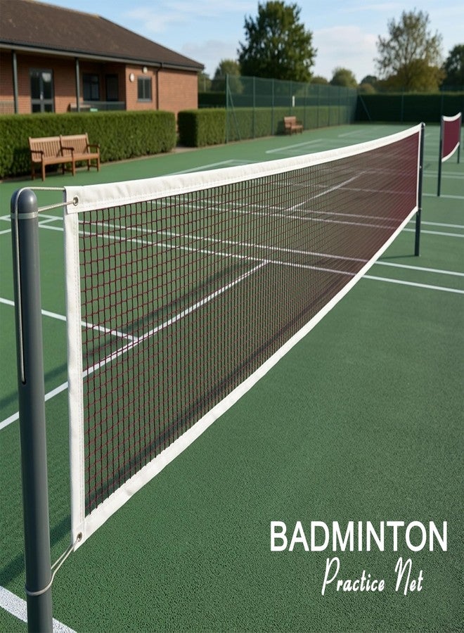 Troft Badminton Net, Cotton, Maroon, Heavy Quality, All Weather, for Indoor and Outdoor Courts, Practice and Tournament Play - Image 2