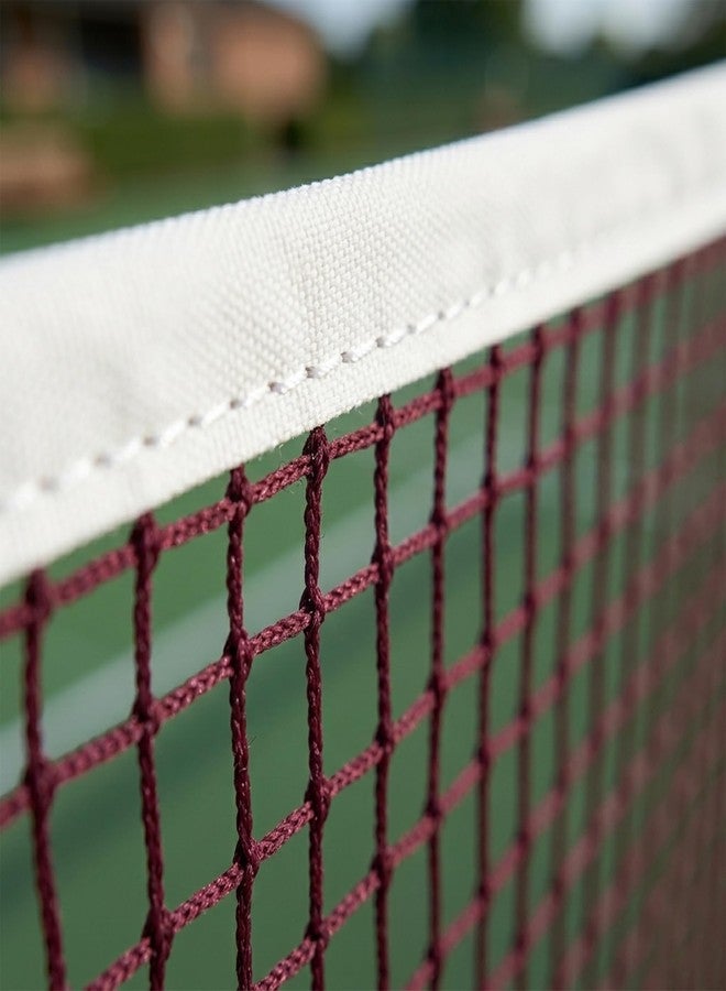 Troft Badminton Net, Cotton, Maroon, Heavy Quality, All Weather, for Indoor and Outdoor Courts, Practice and Tournament Play - Image 4