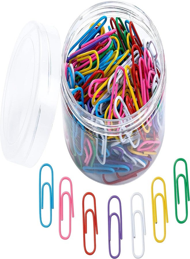SUKECHI Multicolor Tone Metal U Shaped Paper Clips, 30 mm, Pack of 100 - Image 1