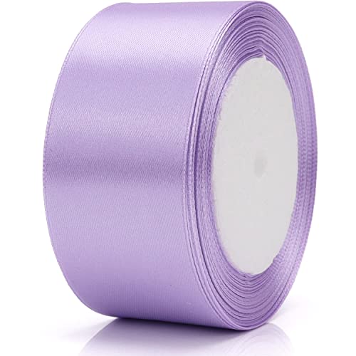 Nsilu 25 Yards 1-1/2 inches Wide Satin Ribbon Suitable for Wedding, Party and Gift Box Packaging Ribbon (Light Purple, 1-1/2") - Image 4