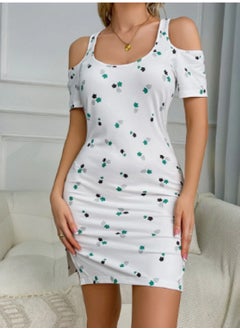 white with Green dots