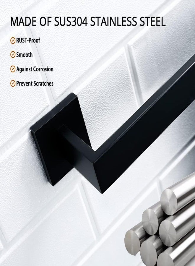 LUXIUR Towel Rod for Bathroom, 304 Grade Stainless Steel Towel Holder for Wash Basin, Towel Bar, Matte Black - Image 2
