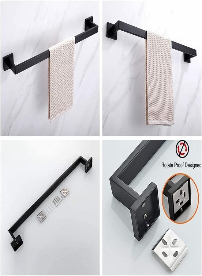 LUXIUR Towel Rod for Bathroom, 304 Grade Stainless Steel Towel Holder for Wash Basin, Towel Bar, Matte Black - Image 5