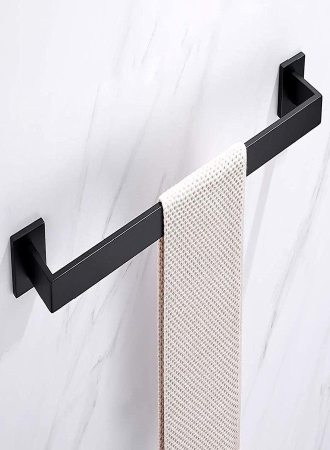 LUXIUR Towel Rod for Bathroom, 304 Grade Stainless Steel Towel Holder for Wash Basin, Towel Bar, Matte Black - Image 1