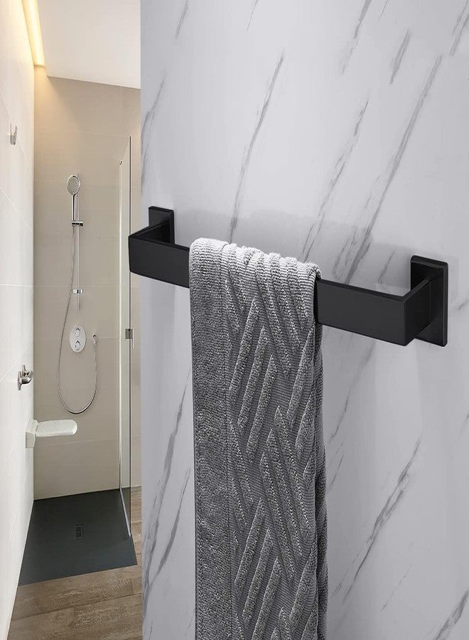 LUXIUR Towel Rod for Bathroom, 304 Grade Stainless Steel Towel Holder for Wash Basin, Towel Bar, Matte Black - Image 4