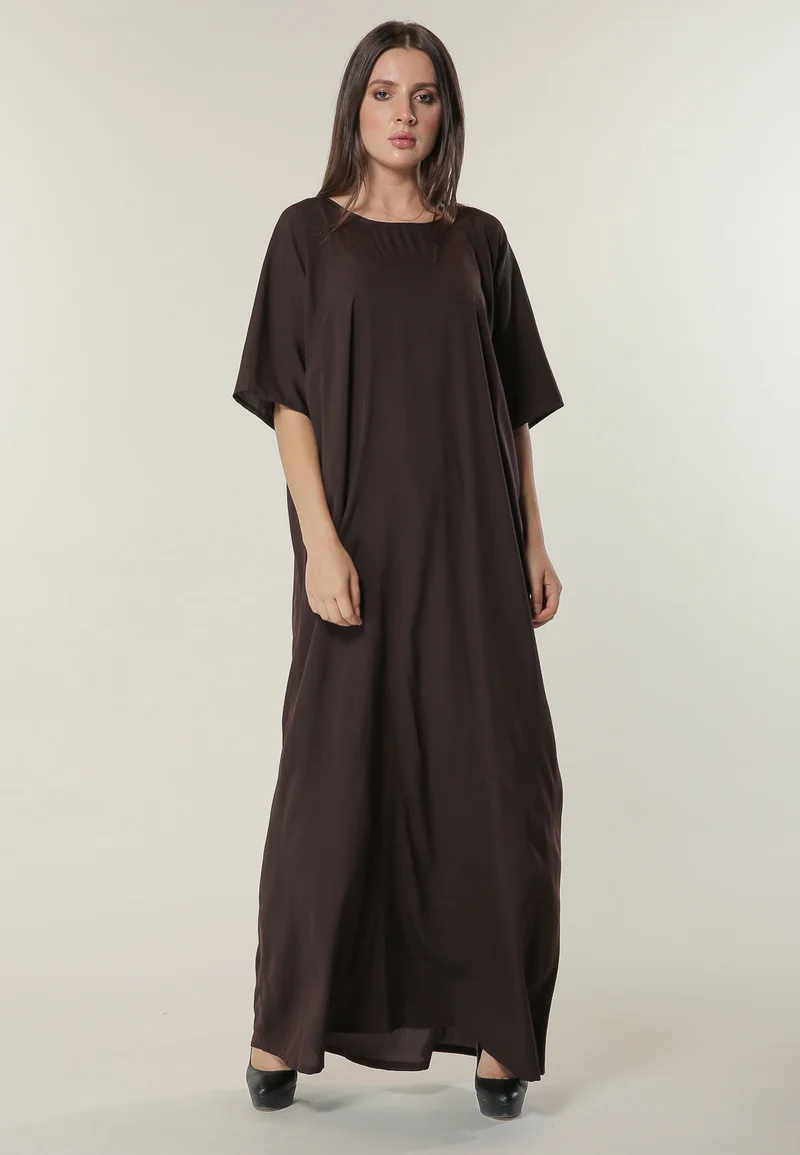 Moistreet Elegant Crew Neck Casual Abaya