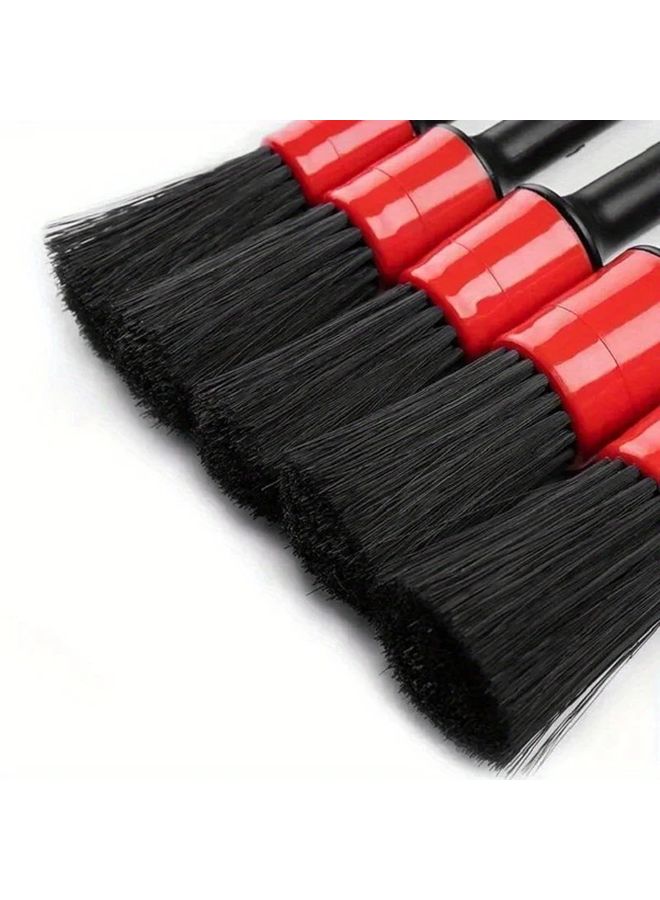 مجموعة فرش تنظيف السيارات من 5 قطع مع فرشاة تفصيلية للوحة القيادة والعجلات والتهوية والداخلية - Image 5