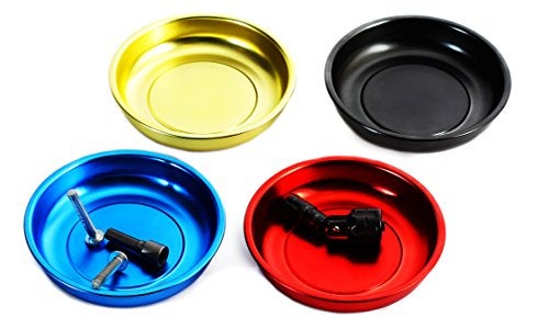 eHomeA2Z Magnetic Bowl 4 14 Inch Ideal At Garage Home Construction For Wrenches Bolts Nuts Small Parts 4 Pack 4 14 Magnetic Trays