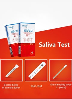 Wondfo 2-PACKS Home Test HIV 1/2 Rapid Saliva Test Kit HIV Antibody Test Strips  - Image 2