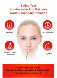 Wondfo 2-PACKS Home Test HIV 1/2 Rapid Saliva Test Kit HIV Antibody Test Strips  - Image 3