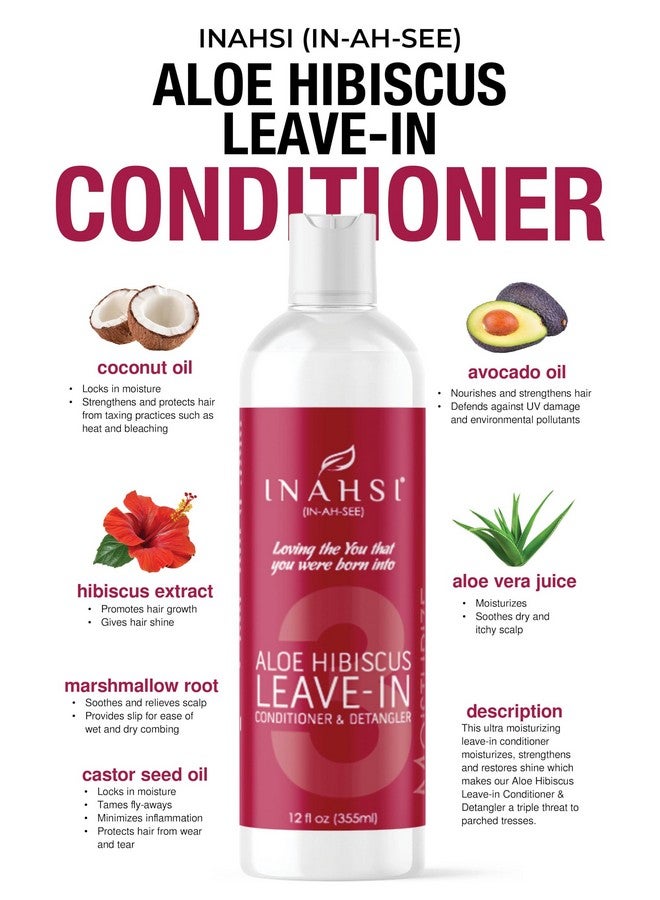 ايناهسي بلسم إيناهسي بخلاصة الصبار والكركديه، يُترك على الشعر | بلسم للشعر المجعد للرجال والنساء والأطفال | منتجات للشعر المجعد طبيعيًا، ١٢ أونصة | صُنع في الولايات المتحدة الأمريكية - Image 2