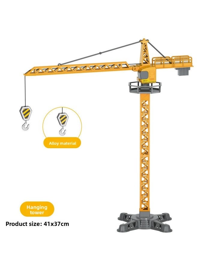 Cross-Border Multifunctional Alloy Car Model Engineering Excavator Set Crane Transporter Sliding Children's Toys 